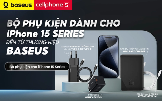 Bộ phụ kiện Baseus dành cho iPhone 15 series mà iFan không nên bỏ lỡ - Ảnh 1. Bộ phụ kiện Baseus dành cho iPhone 15 series mà iFan không nên bỏ lỡ - Ảnh 1.