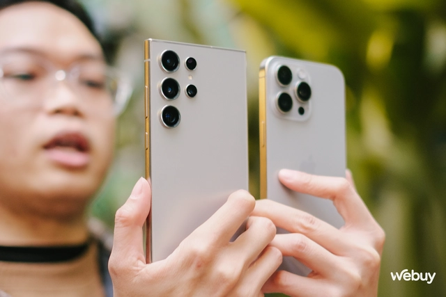 Đo dáng Galaxy S24 Ultra và iPhone 15 Pro Max: Cùng là Titan nhưng trông lạ quá- Ảnh 20. Đo dáng Galaxy S24 Ultra và iPhone 15 Pro Max: Cùng là Titan nhưng trông lạ quá- Ảnh 20.