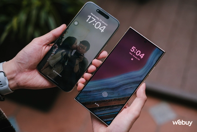 Đo dáng Galaxy S24 Ultra và iPhone 15 Pro Max: Cùng là Titan nhưng trông lạ quá- Ảnh 12. Đo dáng Galaxy S24 Ultra và iPhone 15 Pro Max: Cùng là Titan nhưng trông lạ quá- Ảnh 12.
