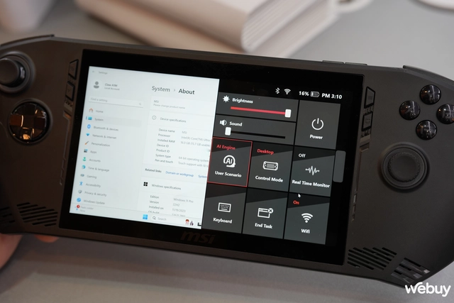 Trên tay MSI Claw: Dùng chip Intel thay vì AMD, máy chơi game PC cầm tay mới này có gì đặc biệt?- Ảnh 11. Trên tay MSI Claw: Dùng chip Intel thay vì AMD, máy chơi game PC cầm tay mới này có gì đặc biệt?- Ảnh 11.