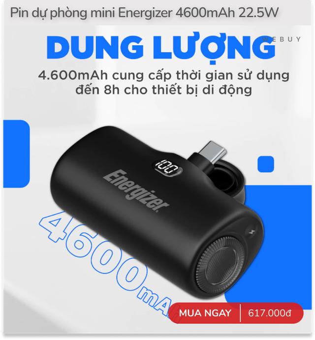 Từ 100.000đ đã có pin dự phòng mini cắm trực tiếp vào máy, đủ thương hiệu từ Baseus, Ugreen đến Anker- Ảnh 7. Từ 100.000đ đã có pin dự phòng mini cắm trực tiếp vào máy, đủ thương hiệu từ Baseus, Ugreen đến Anker- Ảnh 7.