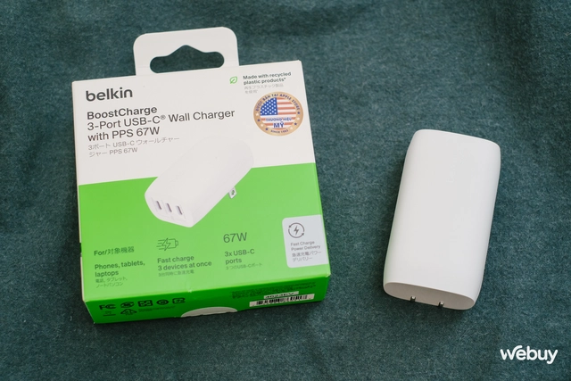 Dùng thử sạc nhanh Belkin: Thiết kế gọn nhẹ, công suất cao 67W, sạc cùng lúc iPhone, MacBook, S24 Ultra ngon lành- Ảnh 2. Dùng thử sạc nhanh Belkin: Thiết kế gọn nhẹ, công suất cao 67W, sạc cùng lúc iPhone, MacBook, S24 Ultra ngon lành- Ảnh 2.