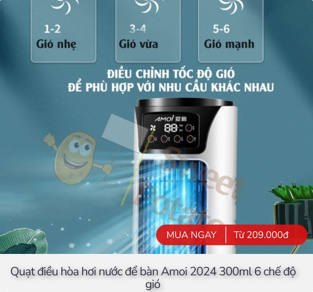 Dưới 500.000đ cũng mua được đủ loại quạt năng lượng mặt trời, quạt hơi nước cho sinh viên và người thu nhập thấp- Ảnh 5. Dưới 500.000đ cũng mua được đủ loại quạt năng lượng mặt trời, quạt hơi nước cho sinh viên và người thu nhập thấp- Ảnh 5.