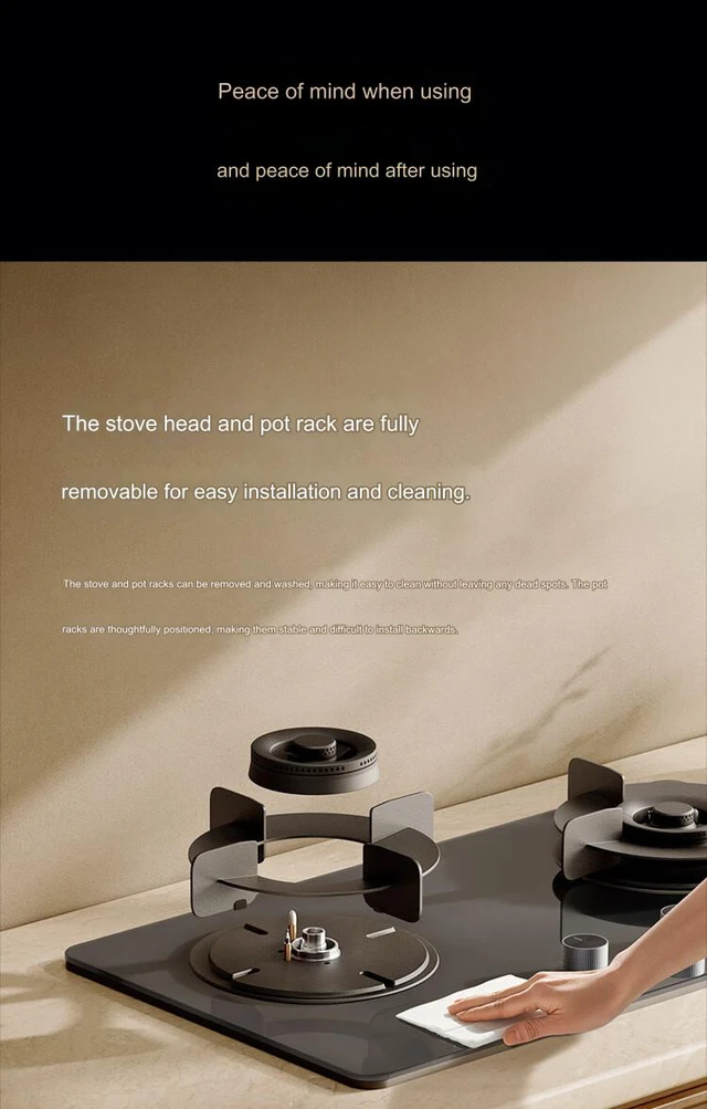 Xiaomi ra mắt bếp gas: Công suất 5200W, nhiều tính năng an toàn, tích hợp với máy hút mùi- Ảnh 5. Xiaomi ra mắt bếp gas: Công suất 5200W, nhiều tính năng an toàn, tích hợp với máy hút mùi- Ảnh 5.