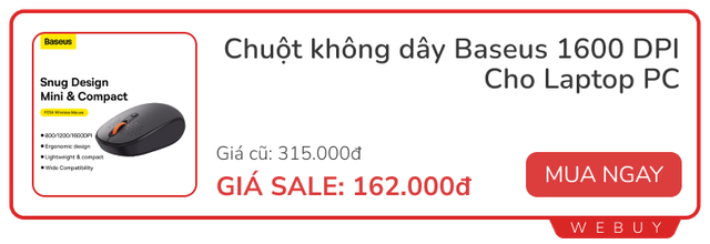 10 Deal từ nhà Baseus không thể bỏ qua: Tai nghe, sạc, đèn, chuột... sale tới 60%- Ảnh 6. 10 Deal từ nhà Baseus không thể bỏ qua: Tai nghe, sạc, đèn, chuột... sale tới 60%- Ảnh 6.