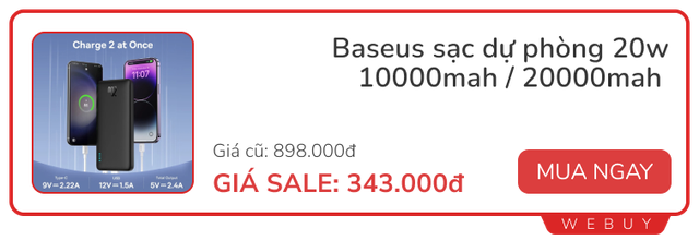 10 Deal từ nhà Baseus không thể bỏ qua: Tai nghe, sạc, đèn, chuột... sale tới 60%- Ảnh 8. 10 Deal từ nhà Baseus không thể bỏ qua: Tai nghe, sạc, đèn, chuột... sale tới 60%- Ảnh 8.