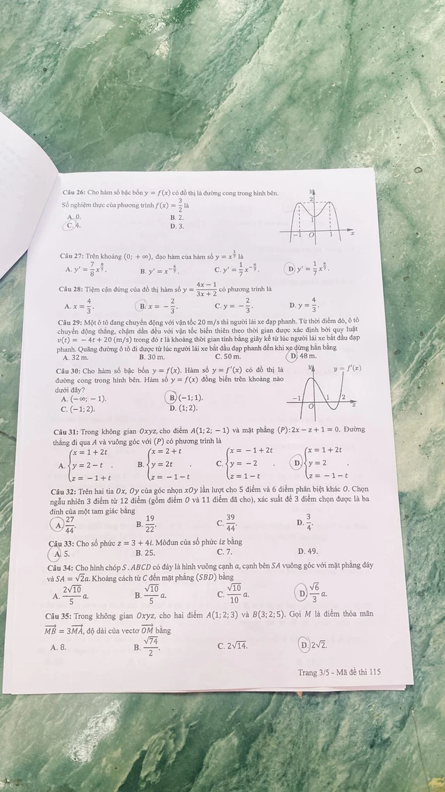 Gợi &yacute; đ&aacute;p &aacute;n đề thi TO&Aacute;N tốt nghiệp THPT 2024, cập nhật nhanh nhất tại đ&acirc;y- Ảnh 27.