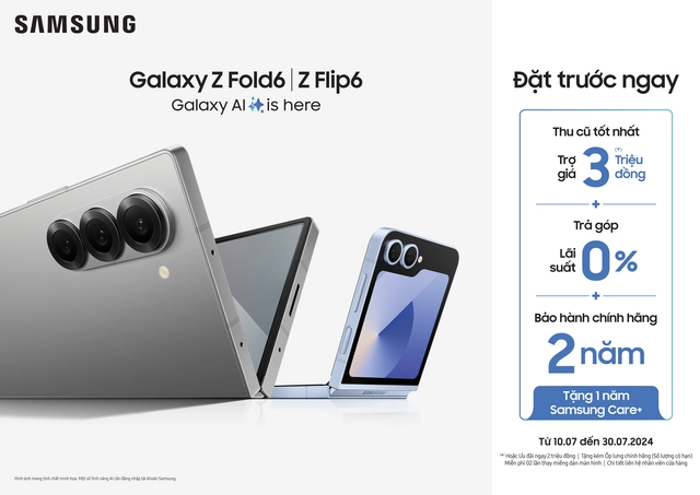 Đây là giá bán chính thức Galaxy Z Fold6 và Z Flip6, chỉ từ 28,99 triệu đồng, tặng nhiều quà- Ảnh 6. Đây là giá bán chính thức Galaxy Z Fold6 và Z Flip6, chỉ từ 28,99 triệu đồng, tặng nhiều quà- Ảnh 6.