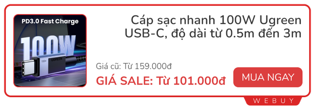 10+ deal "chất" cuối tháng: Loa Sony vừa bán đã giảm 22%, tai nghe chống ồn Anker chỉ 499.000đ, củ sạc Ugreen hình robot giảm nửa giá- Ảnh 5. 10+ deal "chất" cuối tháng: Loa Sony vừa bán đã giảm 22%, tai nghe chống ồn Anker chỉ 499.000đ, củ sạc Ugreen hình robot giảm nửa giá- Ảnh 5.