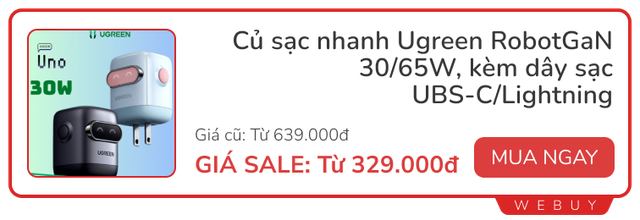 10+ deal "chất" cuối tháng: Loa Sony vừa bán đã giảm 22%, tai nghe chống ồn Anker chỉ 499.000đ, củ sạc Ugreen hình robot giảm nửa giá- Ảnh 6. 10+ deal "chất" cuối tháng: Loa Sony vừa bán đã giảm 22%, tai nghe chống ồn Anker chỉ 499.000đ, củ sạc Ugreen hình robot giảm nửa giá- Ảnh 6.