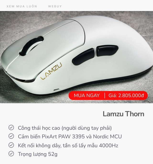 Game thủ ch&uacute; &yacute;: Đ&acirc;y l&agrave; những con chuột si&ecirc;u nhẹ đ&aacute;ng mua nhất 2024- Ảnh 6.