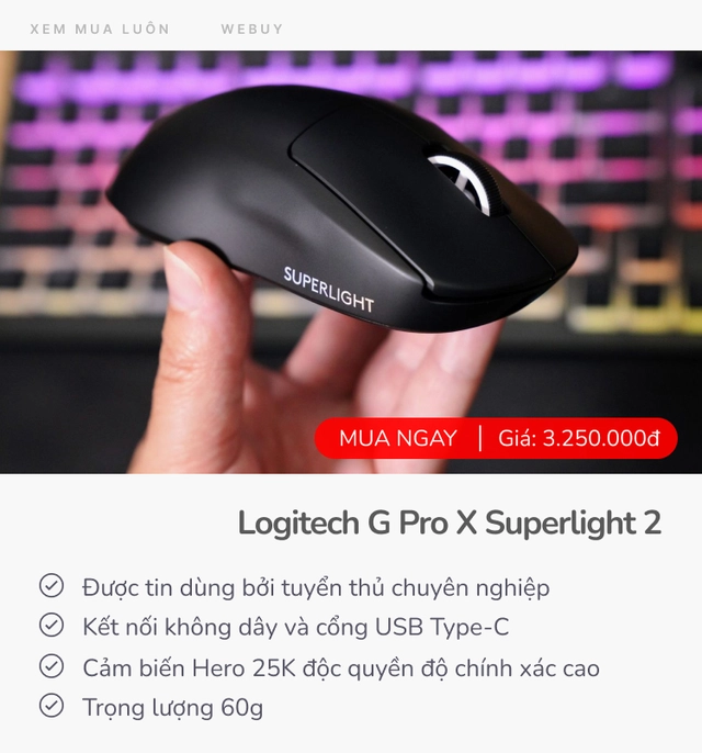 Game thủ ch&uacute; &yacute;: Đ&acirc;y l&agrave; những con chuột si&ecirc;u nhẹ đ&aacute;ng mua nhất 2024- Ảnh 7.