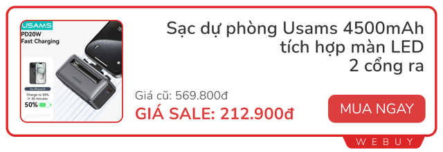 Sale cuối tháng có loạt deal củ cáp sạc: Loại 65W chỉ 99.000đ, cáp từ tính 4-in-1 240W còn rẻ hơn- Ảnh 7. Sale cuối tháng có loạt deal củ cáp sạc: Loại 65W chỉ 99.000đ, cáp từ tính 4-in-1 240W còn rẻ hơn- Ảnh 7.
