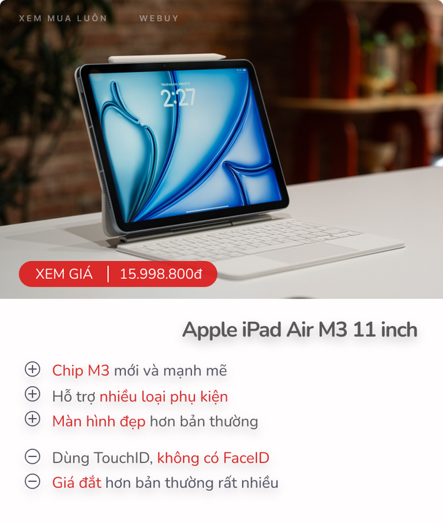 The Verge gọi tên 4 iPad đáng tiền nhất 2025: Máy nào cũng "ngon", không chờ iPad Pro M5 thì mua luôn cho nóng- Ảnh 3. The Verge gọi tên 4 iPad đáng tiền nhất 2025: Máy nào cũng "ngon", không chờ iPad Pro M5 thì mua luôn cho nóng- Ảnh 3.
