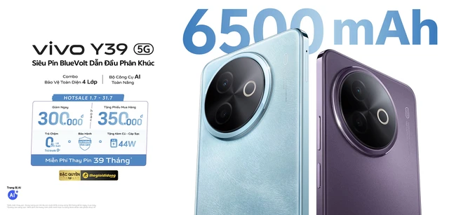 vivo ra mắt điện thoại thiết kế đẹp, pin siêu bền 6.500mAh, giá chỉ từ 7,49 triệu đồng- Ảnh 3. vivo ra mắt điện thoại thiết kế đẹp, pin siêu bền 6.500mAh, giá chỉ từ 7,49 triệu đồng- Ảnh 3.