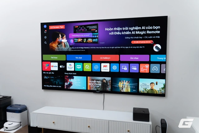 Trải nghiệm TV không dây LG OLED evo M5: Vẫn nhanh mượt, nét căng, tấm nền 144Hz sáng đẹp rất "sướng mắt"- Ảnh 1. Trải nghiệm TV không dây LG OLED evo M5: Vẫn nhanh mượt, nét căng, tấm nền 144Hz sáng đẹp rất "sướng mắt"- Ảnh 1.