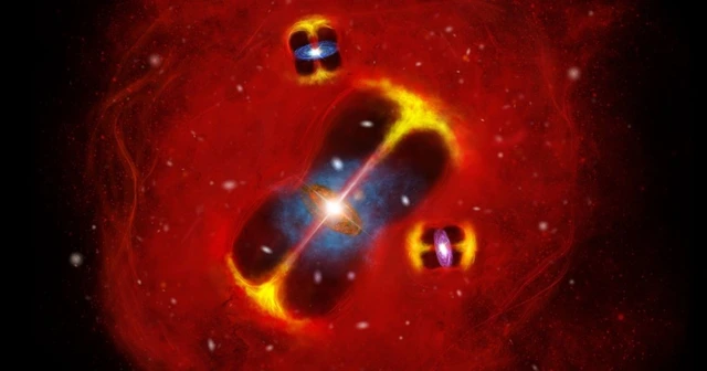 Phát hiện cụm thiên hà “bất khả thi” nóng bất thường trong vũ trụ sơ khai làm lung lay hiểu biết hiện nay - Ảnh 1.