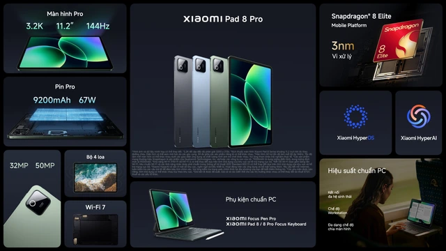 Ra mắt máy tính bảng Snapdragon 8 Elite cực mạnh, màn hình 3.2K 144Hz, pin 9.200mAh, giá rẻ hơn cả iPad Air - Ảnh 4.