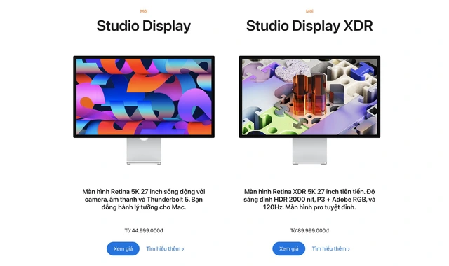 Apple ra mắt Studio Display mới và Studio Display XDR: 5K 27 inch 120Hz, HDR 2.000 nit, giá từ 44,99 triệu đồng - Ảnh 1.