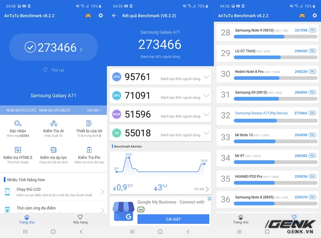 Đ&aacute;nh gi&aacute; hiệu năng Galaxy A71: Sự n&acirc;ng cấp đ&aacute;ng gi&aacute; từ Galaxy A51  - Ảnh 3.