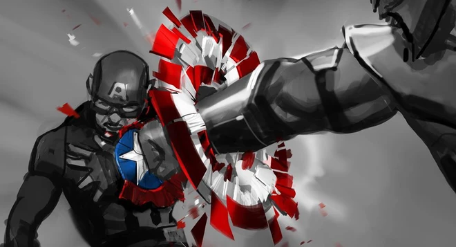 Bản vẽ concept cho thấy Thanos một tay đấm vỡ khi&ecirc;n Cap, nhưng đ&aacute;ng tiếc kh&ocirc;ng được Marvel sử dụng trong bản c&ocirc;ng chiếu Endgame - Ảnh 3.