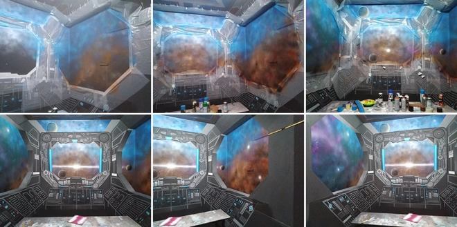 Kh&eacute;o tay hay l&agrave;m: Anh họa sĩ h&ocirc; biến căn ph&ograve;ng th&agrave;nh khoang t&agrave;u vũ trụ cho con g&aacute;i chơi khi ở nh&agrave; tr&aacute;nh Covid-19 - Ảnh 8.