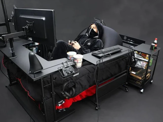 C&ocirc;ng ty Nhật Bản ra mắt mẫu giường gaming độc đ&aacute;o gi&uacute;p người d&ugrave;ng vừa nằm vừa c&agrave;y game thoải m&aacute;i, gi&aacute; từ 7 triệu đồng - Ảnh 1.