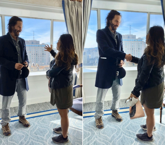 Chiều fan như Keanu Reeves: Selfie v&ocirc; tư thoải m&aacute;i, ảnh m&agrave; xấu l&agrave; sẵn s&agrave;ng chụp lại lu&ocirc;n chẳng hề kh&oacute; chịu - Ảnh 1.