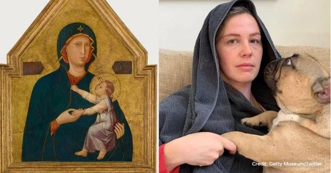 Ở nh&agrave; tr&aacute;nh Covid-19, d&acirc;n mạng thi nhau sử dụng đồ d&ugrave;ng gia đ&igrave;nh để bắt chước theo những t&aacute;c phẩm nghệ thuật nổi tiếng thế giới - Ảnh 12.