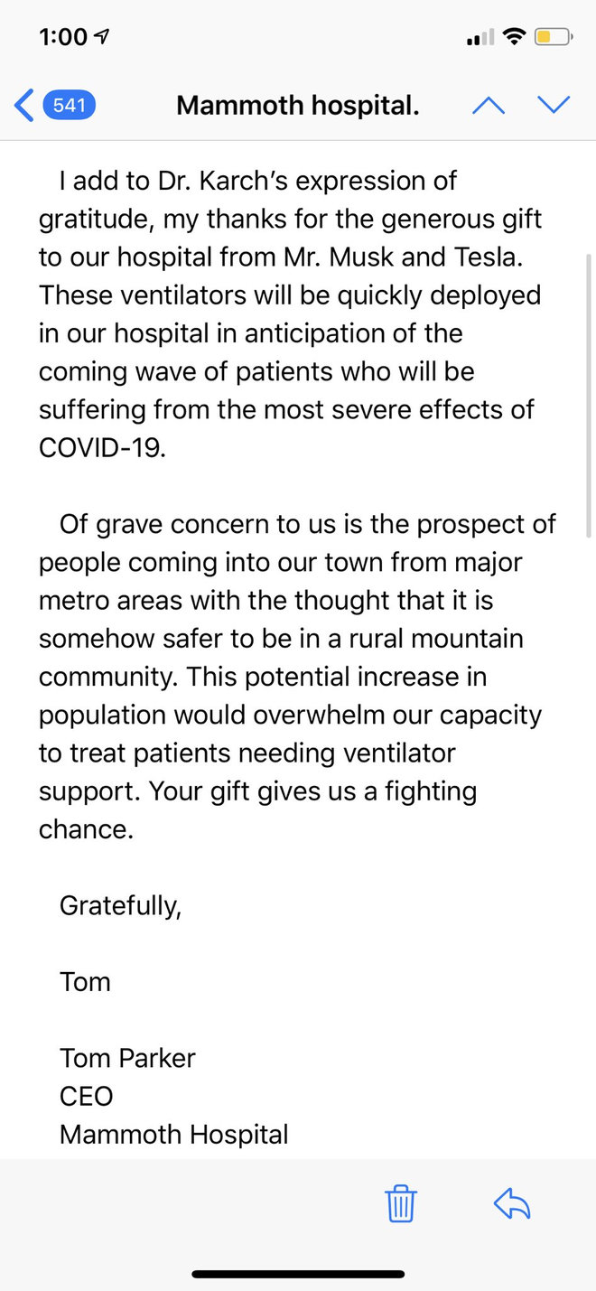 Elon Musk phản ph&aacute;o c&aacute;o buộc chưa chuyển m&aacute;y thở cho bệnh viện, tag cả thống đốc bang tr&ecirc;n Twitter để hỏi r&otilde; sự việc - Ảnh 9.
