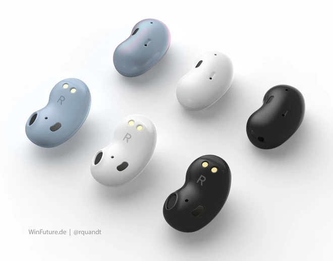 Galaxy Buds thế hệ tiếp theo sẽ c&oacute; thiết kế h&igrave;nh hạt đậu, ra mắt v&agrave;o cuối năm nay - Ảnh 1.
