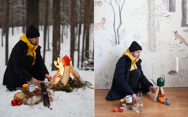 Kh&ocirc;ng thể ra ngo&agrave;i v&igrave; Covid-19, anh blogger tận dụng đồ vật trong nh&agrave; để m&ocirc; phỏng lại những bức ảnh du lịch của m&igrave;nh cho đỡ &ldquo;cuồng ch&acirc;n&rdquo; - Ảnh 7.