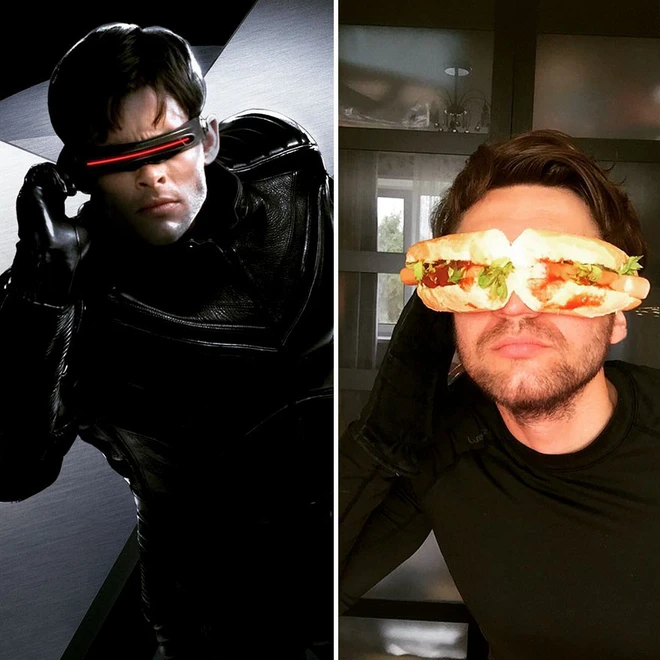 [Ch&ugrave;m ảnh vui] Chết cười với c&aacute;c &ldquo;th&aacute;nh cosplay gi&aacute; rẻ&rdquo; tận dụng mọi đồ vật trong nh&agrave; để m&ocirc; phỏng lại những cảnh phim bom tấn - Ảnh 28.