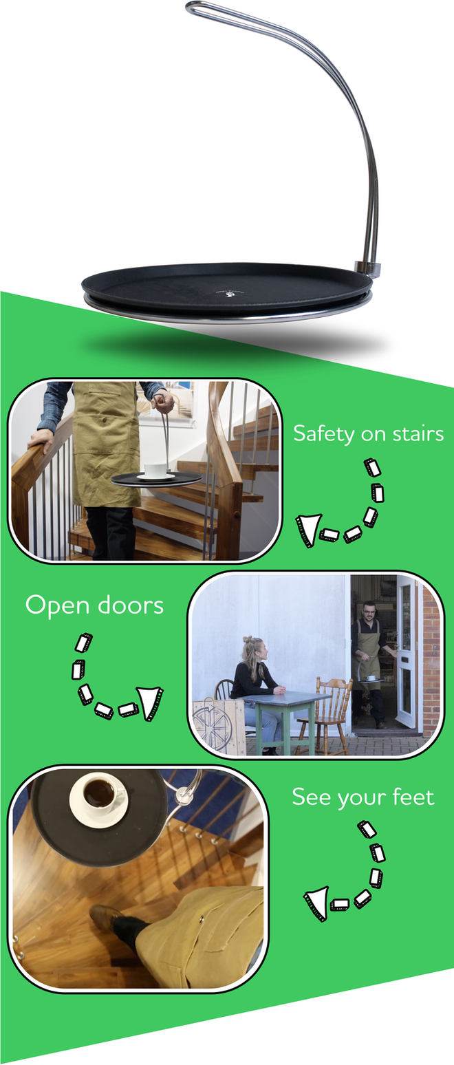 Chiếc khay n&agrave;y sẽ gi&uacute;p bạn bưng b&ecirc; cafe bằng 1 tay m&agrave; kh&ocirc;ng bao giờ l&agrave;m rơi vỡ cốc hay khiến nước s&aacute;nh ra ngo&agrave;i - Ảnh 1.