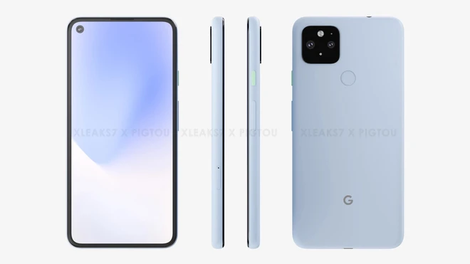 Pixel 5 XL lộ thiết kế: M&agrave;n h&igrave;nh nốt ruồi, cụm camera h&igrave;nh vu&ocirc;ng, cảm biến v&acirc;n tay mặt lưng - Ảnh 2.