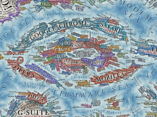 Nh&agrave; thiết kế tạo bản đồ Internet với 3.000 trang web l&agrave; c&aacute;c quốc gia - Ảnh 2.