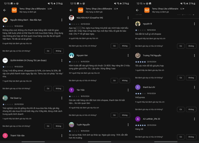 Tải Temu về dùng thử ở Việt Nam: Mẫu mã nhiều, giảm giá mạnh, không ít đánh giá 1 sao, chưa bằng sàn lớn khác ở 2 điểm này- Ảnh 4. Tải Temu về dùng thử ở Việt Nam: Mẫu mã nhiều, giảm giá mạnh, không ít đánh giá 1 sao, chưa bằng sàn lớn khác ở 2 điểm này- Ảnh 4.