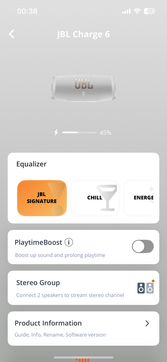 Dùng thử JBL Flip 7 và Charge 6: Âm thanh tùy biến sâu, pin “trâu” hơn, thêm AuraCast, chống nước/rơi vỡ, phát nhạc lossless, giá từ 3.59 triệu- Ảnh 18. Dùng thử JBL Flip 7 và Charge 6: Âm thanh tùy biến sâu, pin “trâu” hơn, thêm AuraCast, chống nước/rơi vỡ, phát nhạc lossless, giá từ 3.59 triệu- Ảnh 18.