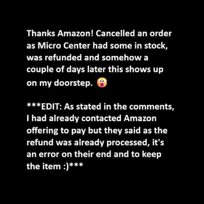 Hy hữu: Game thủ nhận miễn phí "quái vật" đồ họa RTX 5080 trị giá gần 2.000 USD nhờ lỗi hệ thống của Amazon - Ảnh 2.