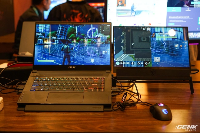 [CES 2020] Cận cảnh m&agrave;n h&igrave;nh di động MSI Optix MAG161: Hiển thị th&ecirc;m th&ocirc;ng tin cho gamer, gọn nhẹ, c&oacute; bao da bảo vệ ki&ecirc;m ch&acirc;n đứng - Ảnh 1.