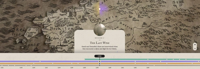 Netflix ra mắt bản đồ tương t&aacute;c kiểu Google Maps cho The Witcher để giải th&iacute;ch d&ograve;ng thời gian hack n&atilde;o tr&ecirc;n phim - Ảnh 2.