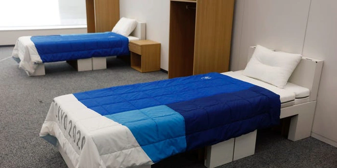 Nhật Bản trang bị giường bằng b&igrave;a cứng tại l&agrave;ng Olympic, v&ocirc; c&ugrave;ng chắc chắn, chịu lực tải gần 200kg - Ảnh 3.