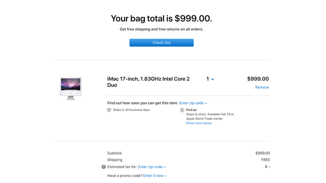 Apple vẫn đang b&aacute;n những chiếc iMac từ năm 2006, chip Intel Core 2 Duo với gi&aacute; 1.000 USD - Ảnh 1.