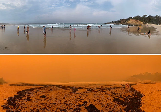 Ch&ugrave;m ảnh đau l&ograve;ng: Nước &Uacute;c trước v&agrave; sau khi ngọn lửa hung t&agrave;n qu&eacute;t qua - Ảnh 2.