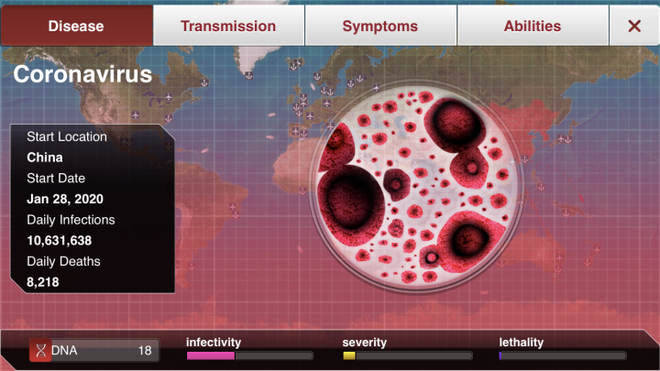 Giữa cơn b&atilde;o dịch c&uacute;m Corona, tựa game Plague Inc. một lần nữa đ&oacute;n nhận một lượng người chơi khổng lồ - Ảnh 4.