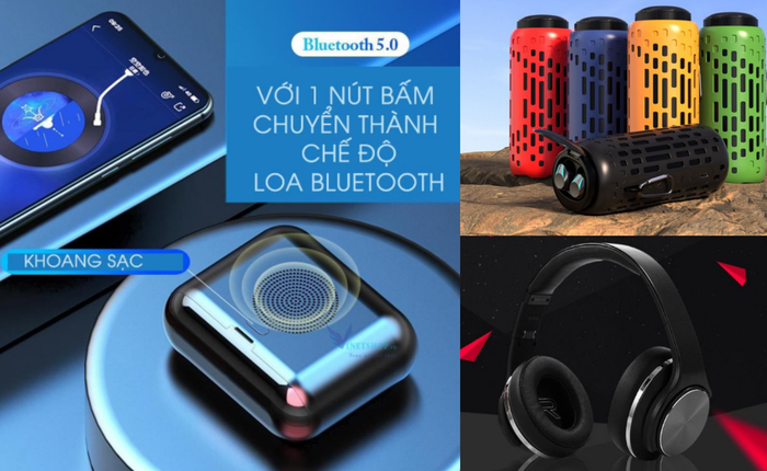 3 tai nghe bluetooth này có thể biến thành loa di động, giá từ 329.000đ, có loại còn nghe được FM độc lập