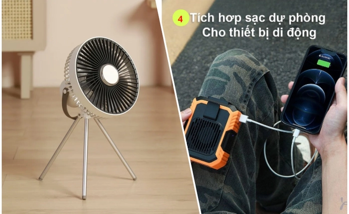 Từ 189.000đ mua được quạt tích điện kiêm pin dự phòng dùng siêu tiện, hè này du lịch ai cũng cần