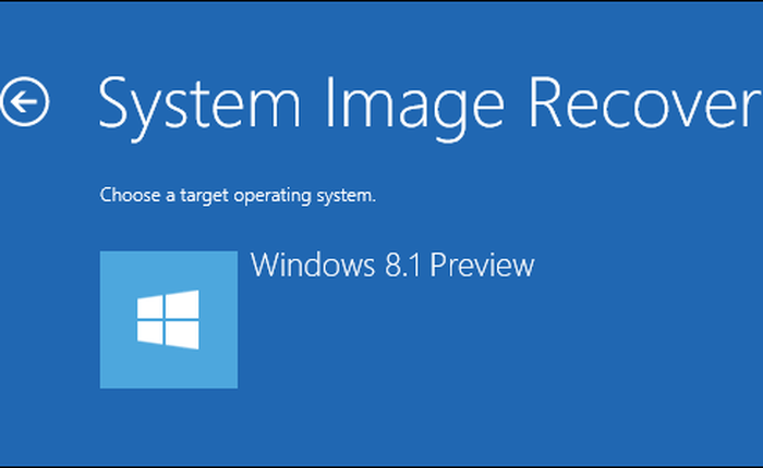 Hướng dẫn tạo điểm sao lưu và phục hồi Windows 8.1