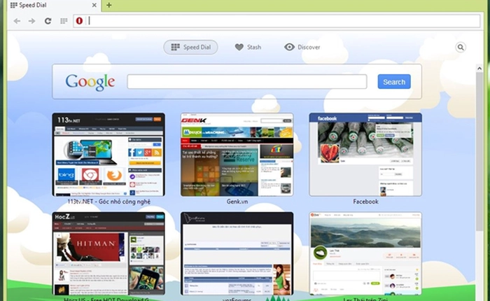 Những điểm mới trên trình duyệt Opera Next