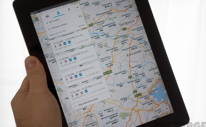 Google Maps cập nhật cho iOS, hỗ trợ bản đồ trong nhà trên iPad